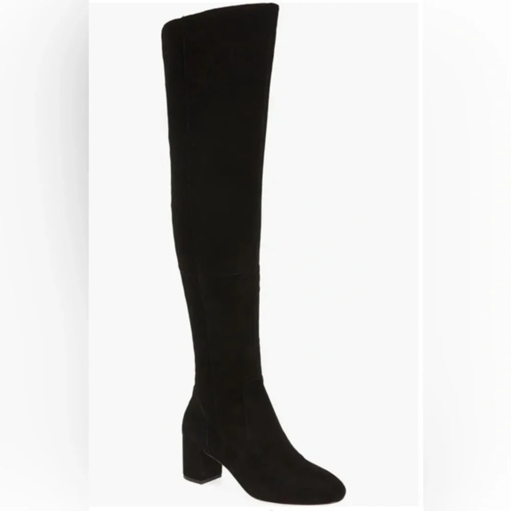 Kate Spade Lora Black Suede Leather Over-the-Knee Women's Boots